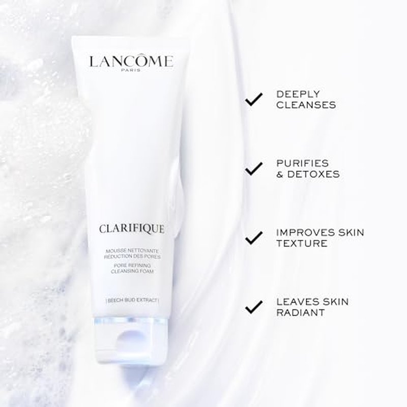 Lanc?me Clarifique Pore Refining Cleanser - With Salicylic Acid for Uneven Skin Tone, Pores, Dullness - 4.2 Fl Oz