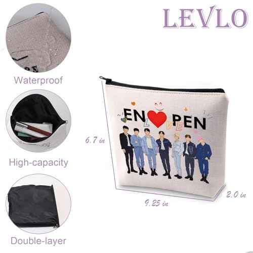 K-POP Music Travel Makeup Bag Kpop Song Lover Reusable Zipper Bag South Korea Star Team Fans Gift (Elove)