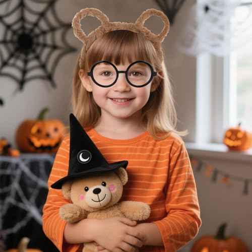 Bear Ears Headband for Women Cute Bear Hairband Chipmunk Ears Headbands Animal Cosplay Halloween Costume Headwear