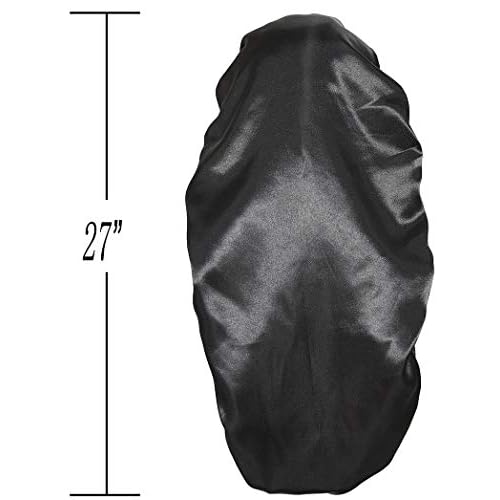 2 Pcs Silk Bonnet for Women Satin, Soft Elastic Band Silky Sleeping Cap Big Bonnets for Braids