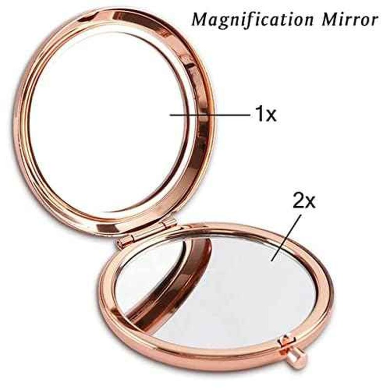 Stocking Stuffers for Women Girls, Christmas Birthday Gifts for Adult Teen Kid, Personalized Compact Mirror, Portable Makeup Mirror