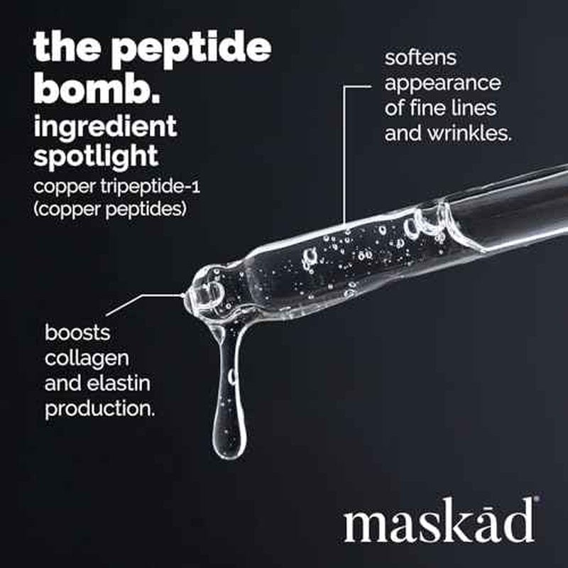 MASK?D¢ç Advanced Anti-Aging Multi-Peptide Enriched Facial Serum, Peptide Serum to Support Skin Appearance, Fine Lines, & Hydration, Collagen-Focused Care, Clean, Gentle Skin Care, Extra Large 2oz