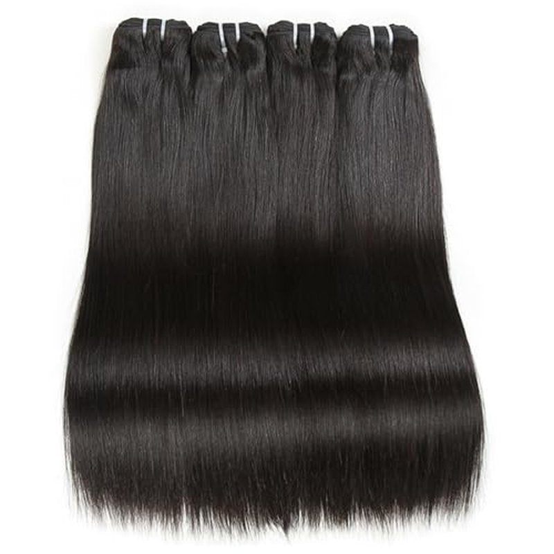 Liang Dian 14 Inch Straight Human Hair 4 Bundles Natural Color 12A Brazilian Virgin Hair 100% Unprocessed Straight Human Hair Bundles(14" 14" 14" 14")