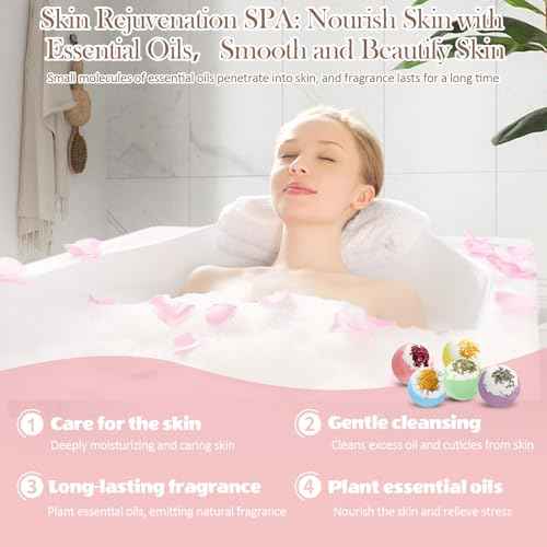 Bath Bombs Set for Women, 20 PCS Natural Argan Oil & Organic Oil Dry Skin Moisturize, 5 Different Scents, Perfect for Bubble Spa Bath, Ideal Gifts for Women, Girls, Wife, Mother