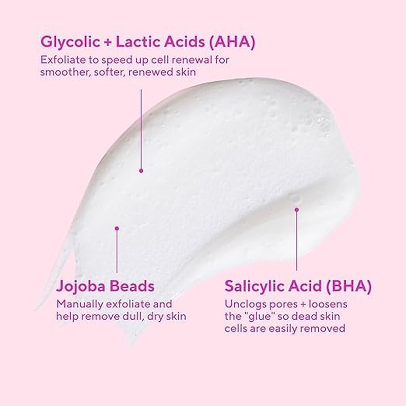 Murad AHA/BHA Exfoliating Cleanser - Triple-Action Exfoliator with Salicylic, Lactic & Glycolic Acids | Creamy Face Wash for Smoother Skin