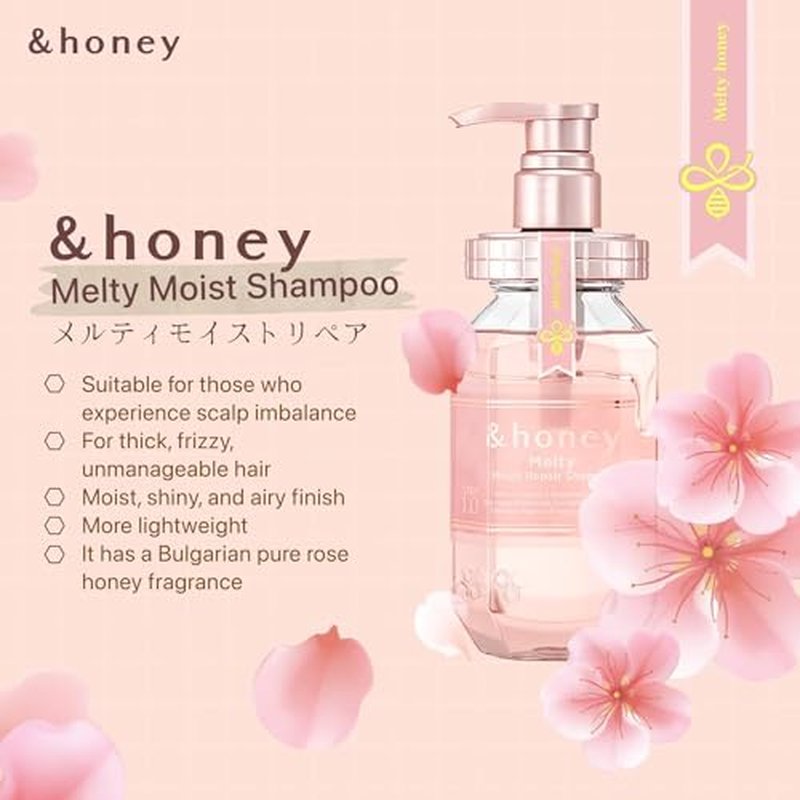&honey Melty Moist Repair Shampoo & Conditioner Set with Hair Tie