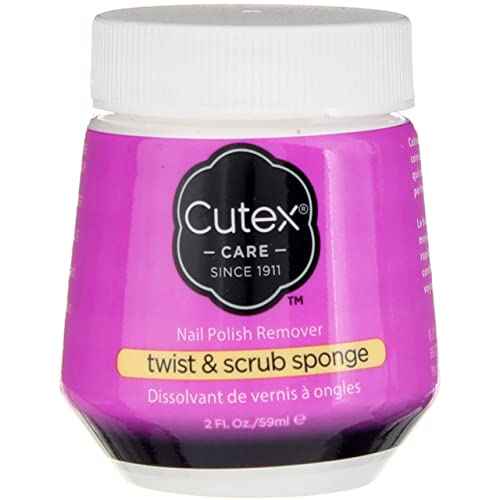 Cutex Nail Polish Remover Twist & Scrub Sponge 1.75 oz - 2 Pack