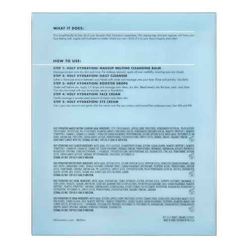 e.l.f. SKIN Holy Hydration! Hydrated Ever After Skincare Mini Kit, Cleanser, Makeup Remover, Moisturizer & Eye Cream For Hydrating Skin, Airplane-Friendly Sizes