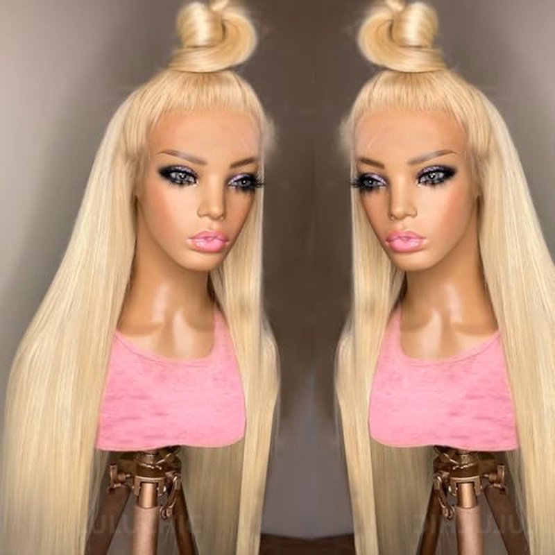 613 Lace Front Wig Human Hair 13x4 HD Transparent Lace Frontal Wigs for Women 10A Straight Blonde Lace Front Wigs Glueless Pre Plucked With Baby Hair 22 Inch 613 Blonde Lace Front Wig 150% Density