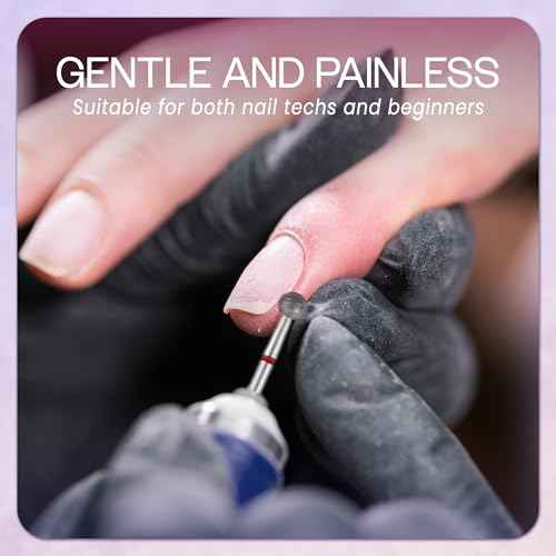 PANA 3/32" Diamond Carbide Ball Bit- Style 06, Fine Grit - Professional Cuticle Nail Drill Bits for Acrylic Gel Nails Dry Manicure Pedicure Shape Remove Tools