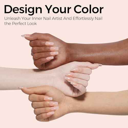 TOMICCA Nude Gel Nail Polish,15ml Light Nude Gel Polish,Soak Off Uv Led Cure Needed£¬Color Long Lasting Translucent Nail Art Manicure French Salon Diy Design Gifts For Woman