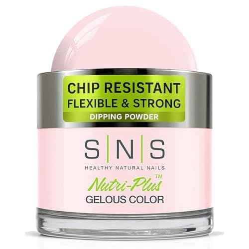 SNS Nail Dip Powder, Gelous Color Dipping Powder - Barely Touch (Natural, Nudes/Pastel, Cream) - Long-Lasting Dip Nail Color Lasts 14 Days - Low-Odor & No UV Lamp Required - 1oz