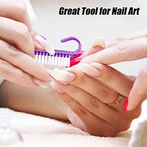 RETON 24 Pcs Handle Grip Nail Brush, Nail Brushes Fingernail Scrub Cleaning Brushes for Toes and Nails Cleaner, Pedicure Manicure Brush for Women Men Girls (Multicolor)