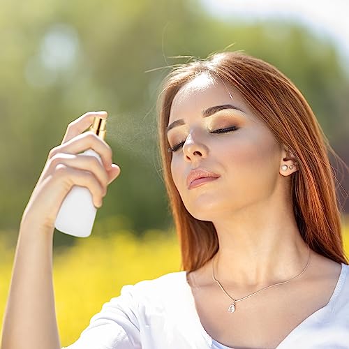 Tessco for you 20 Pcs 3.4 oz/100 ml Glass Spray Bottles Empty Perfume Atomizer Refillable Clear Decorative Empty Bottles with Fine Mist Sprayer Pump for Face Body Travel(Gold)