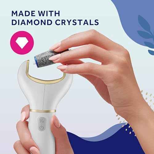 Amop? Pedicure Value Kit, Spa Pampering Pack, Self-Care & Relaxation Gift, contains Pedi Perfect Electric Callus Remover Foot File, 2 Macadamia Oil PediMask Foot Masks, 2 Roller Heads ? 4 pieces