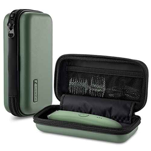 EVA Hard Case for Meridian/MANSPOT Shaver Groin & Body Hair Trimmer - Men's Grooming Organizer Storage Bag for Electric Razor and Accessories - Case Only (Green)