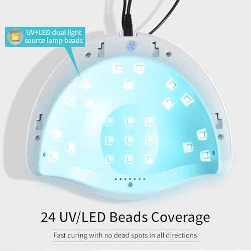 JODSONE U V LED Nail Lamp, Nail Dryer for Gel Polish, Led Light with Automatic Sensor & 4 Timers