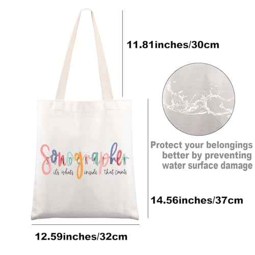 JNIAP Sonographer Makeup Bag Sonographer Gifts Ultrasound Tech Gifts Radiologist Zipper Bag Radiology Graduation Gift (Sonographer TG)