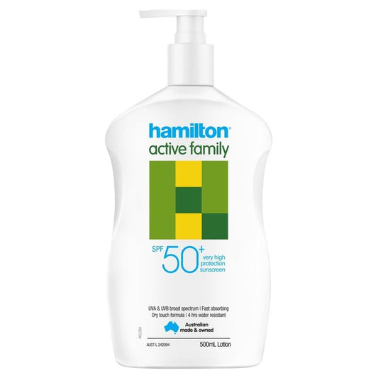Hamilton Sun SPF 50+ Active Family Lotion 500ml
