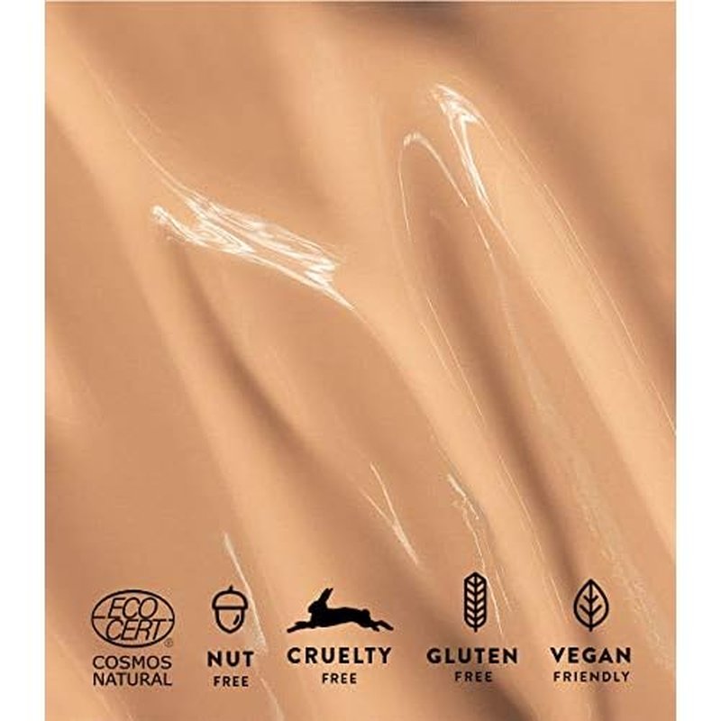 M?DARA Organic Skincare | Skin Equal Soft Glow Foundation SPF15 Sand 40-30 ml, Mineral foundation with hyaluronic acid, Buildable medium coverage, Dewy foundation, Vegan, COSMOS natural certified