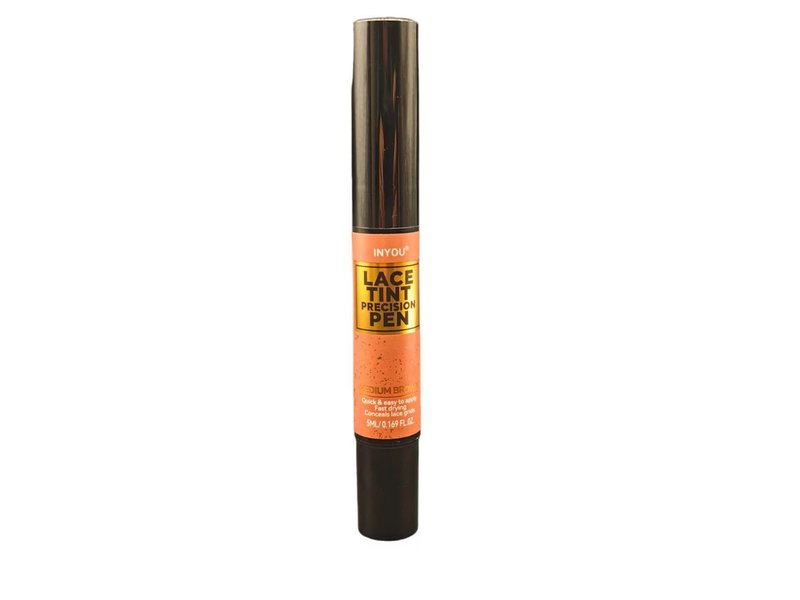 Lace Tint Precision Pen Wig Lace Tint with Brush Applicatior, Easy to use, Long Lasting Formula, Blends Natural, Seamless Finish Waterproof Effect (2 pcs, Medium Brown)