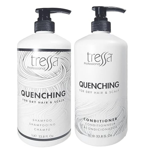 Tressa Professional Quenching Color Safe Formula, Removes Dulling Deposits & Product Build Up, Brightens Dry, Highlighted, Bleached & Dry Hair. For All Hair Type, 33.8 Fl Oz DUO