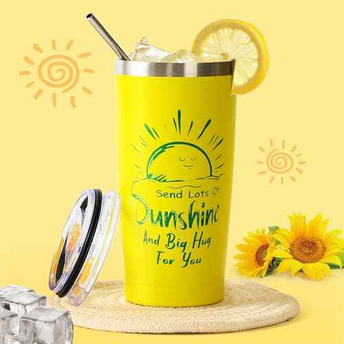 Get Well Soon Gift Baskets for Women, 10pcs Self-Care Package, Relaxation Spa Gift Basket for Mom Wife Grandma Daughter Friends Sister, Sunshine Birthday Gift Set Idea for Women Who Have Everything