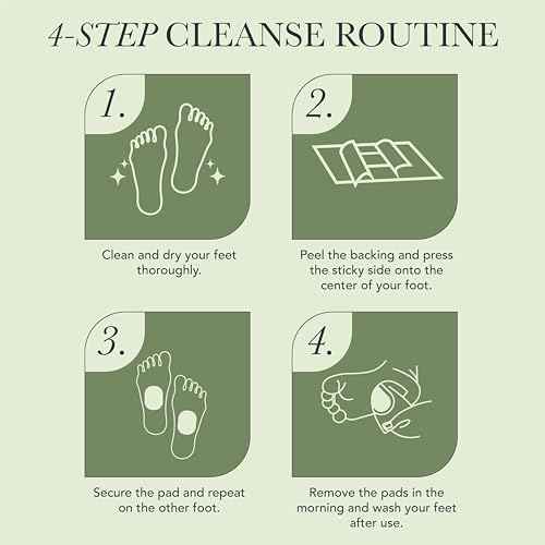 Ballotte Deep Cleansing Foot Pads, Soothe Your Soles While You Sleep, Infused with Bamboo Vinegar, Mint & Vitamin C, Premium Foot Patches for Men & Women (10 Foot Pads)