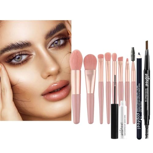 Eye Makeup Kits for Women, Eye Makeup Set for Beginners, Christmas Day Gifts for Women Girls, Makeup Essential Bundle Includes Eyebrow Pencil, Eyeliner Pen, Mascara, Eyeshadow Palette,Brushes