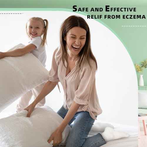 4 Pairs Cotton Soft Eczema Socks White Hydrating Moisturizing Therapy Cotton Socks Eczema Relief for Adult Wet Wrap Non Itch Soft Feet Treatment