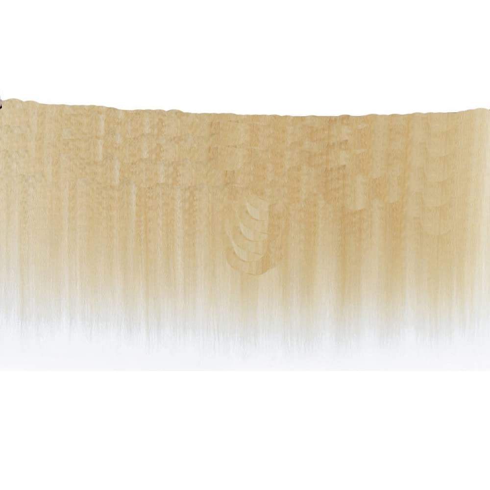 Color #27 Bundles Blonde Kinky Straight Human Hair Bundles 26 28 30 Inch Brazilian Unprocessed Virgin Hair 3 Bundles Color #27 Yaki Straight Bundles Human Hair Honey Blonde Bundles Hair Extensions