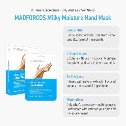 Milky Moisture Hand Mask ? Hydrating Gloves for Dry Hands | 5 or 10 Pairs (5 Pair (Pack of 1)) (5 Pair (Pack of 1))