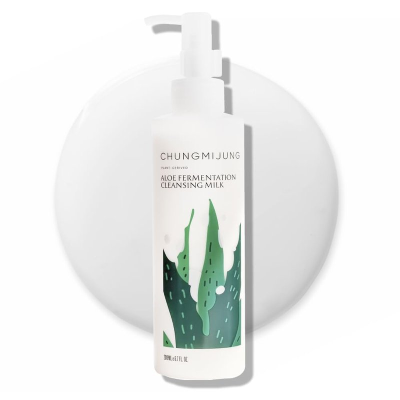 ChungMiJung Aloe Fermentation Cleansing Milk, Hydrating Makeup Remover with Organic Aloe & Rice, Creamy Cleanser for Dry, Sensitive Skin, Supports Skin Barrier, Korean Skincare, 6.76 fl oz (200ml)
