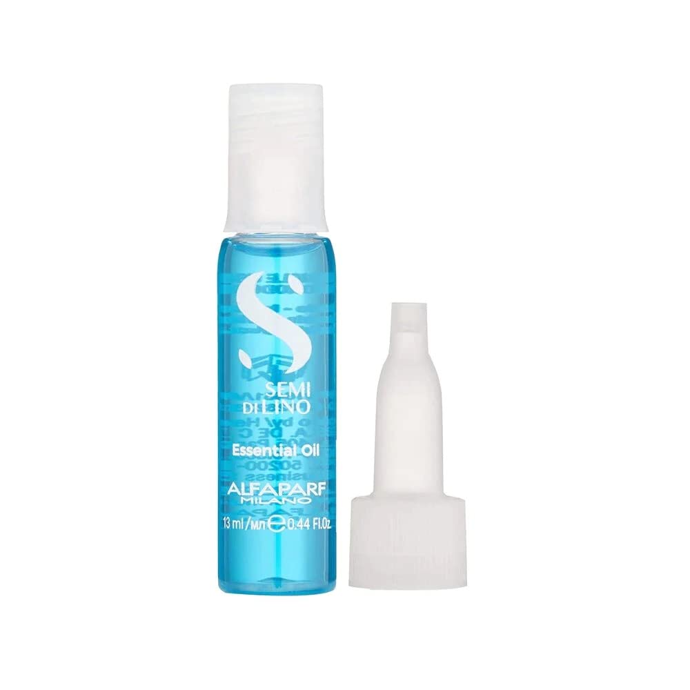 ALFAPARF MILANO Semi Di Lino Sublime Essential Hair Oil Treatment - Lightweight Hair Treatment for Glossy, Shiny Hair - Increase Softness and Luminosity - Color-Safe (12 Vials, 0.44 fl oz Each)