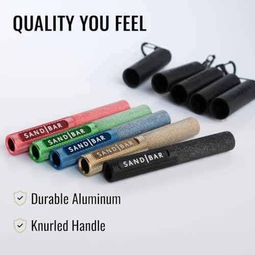 SandBar Callus Removal, Hand Callus Remover Salve Balm Stick for Working Hands, Lightweight Dead Skin Remover Tool Grit Surface, Knurled Handle, Magnetic Cap Hand File 4" - Black