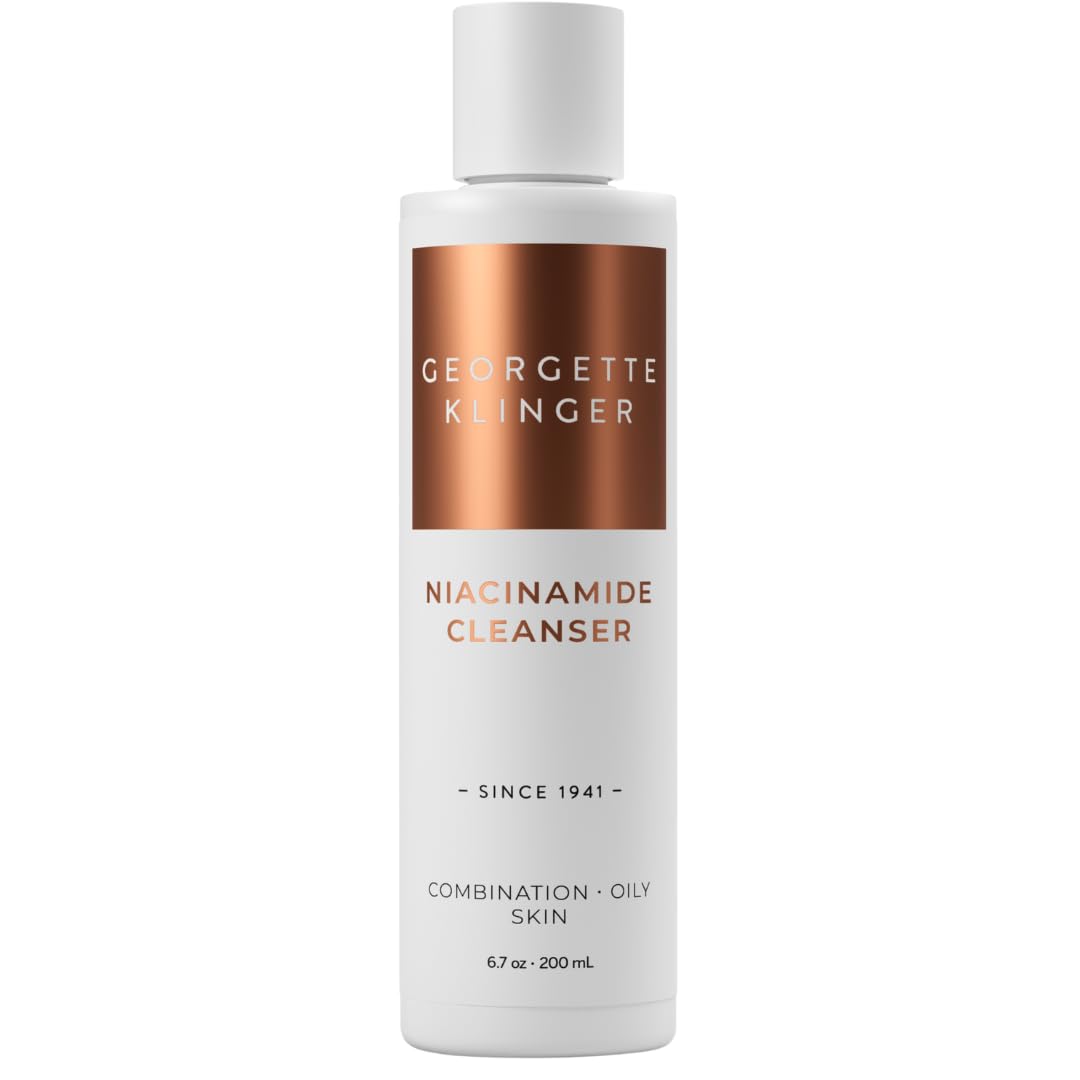Niacinamide Cleanser – Daily Face Wash for Pores, Breakouts, Acne, Redness, Brightens, Oil Control with Salicylic Acid. Ideal for Normal, Combination, and Oily Skin – 6.7 oz by Georgette Klinger