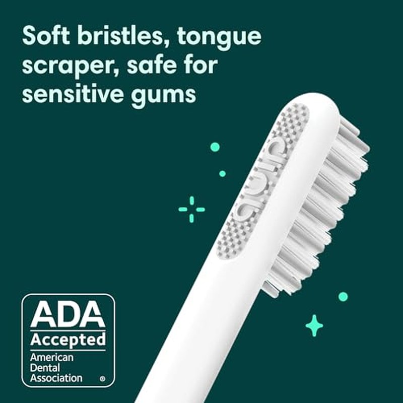 Quip Sonic Toothbrush for Adults - Timed Electric Toothbrush with Cover - Replaceable Brush Head, Soft Bristles, Metal Handle, 3 Month Battery Life - Travel Toothbrush - Pink