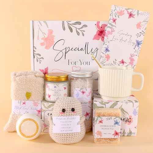 Self Care Get Well Soon Gifts Basket for Women, After Surgery Recovery Gifts, Birthday Gifts for Women, Sympathy & Thinking Of You Gift Basket, Unique Gift for Her Mom Wife Friend