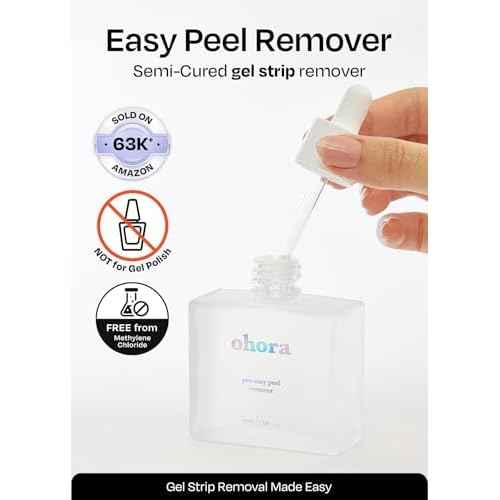 ohora Care Easy Peel Remover - Semi-Cured Gel Nail Strip Remover with Hygienic Dropper | Non-Drying, Nourishing Formula | Vegan, Cruelty-Free, and Hypoallergenic | Swiftly Removes Gel Strips