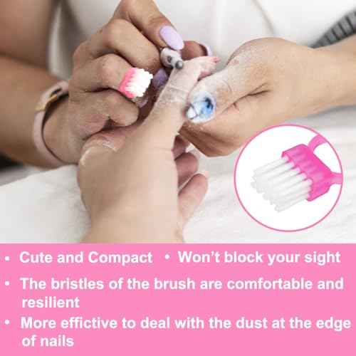 Nail Brush Rings SHEERBLISS Mini Nail Brushes 20pcs Hand Fingernail Brush Cleaner Scrubbing Kit Pedicure for Toes and Nails
