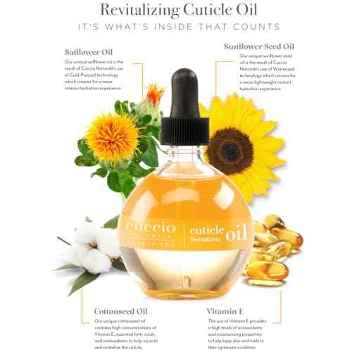 Cuccio Naturale Revitalizing- Hydrating Oil For Repaired Cuticles Overnight - Remedy For Damaged Skin And Thin Nails - Paraben /Cruelty-Free Formula - Milk And Honey - 2.5 Oz