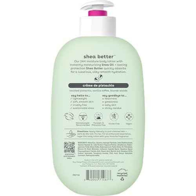 eos Shea Better Body Lotion- Cr?me de Pistachio, 24-Hour Moisture Skin Care, Lightweight & Non-Greasy, Made with Natural Shea, Vegan, 16 fl oz
