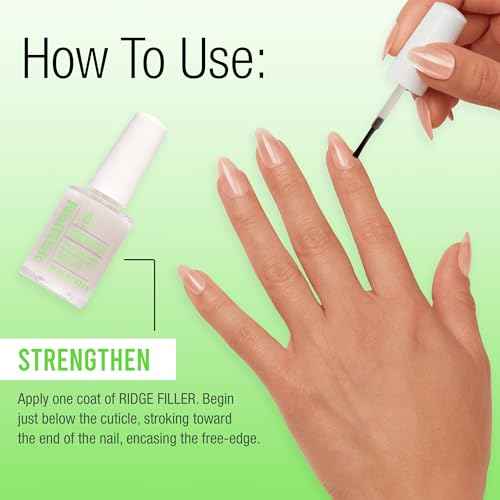 Nail Tek Ridge Filler Formula 1 ? Clear Ridge Filler for Nails Base Coat, Nail Strengthener Polish for Strong, Healthy Natural Nails Growth, 0.5 fl oz