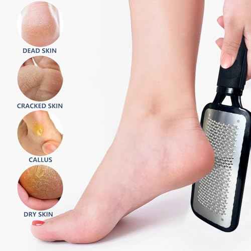 Foot File Callus Remover Foot Rasp Pedicure Scrubber Tool for Feet Care Stainless Scraper Cracked Dead Skin Remover