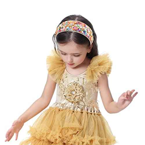 Rhinestone Women Headband Sparkle Diamond Crystal Headband Padded Wide Hairband Glitter Hair Accessories for Women Girls Rainbow