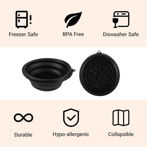Face Bowl for Ice with Built-In Ice Tray,Ice Bath Collapsible Silicone Bowl,Facial Plunge Bowl, for Face Cooling Portable Spa Tool for Home & Travel £¨Black£©