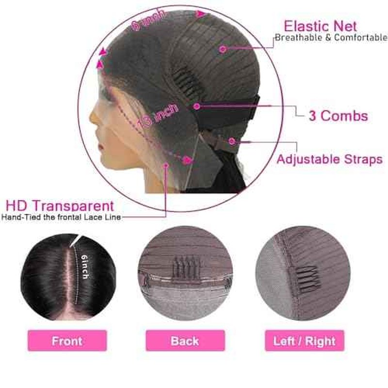 Deep Wave Lace Front Wigs Human Hair 200% Density Wet and Wavy Human Hair Wig 13x6 HD Lace Front Wigs Human Hair Pre Plucked Deep Wave Human Hair Wig for Women(20 Inch)
