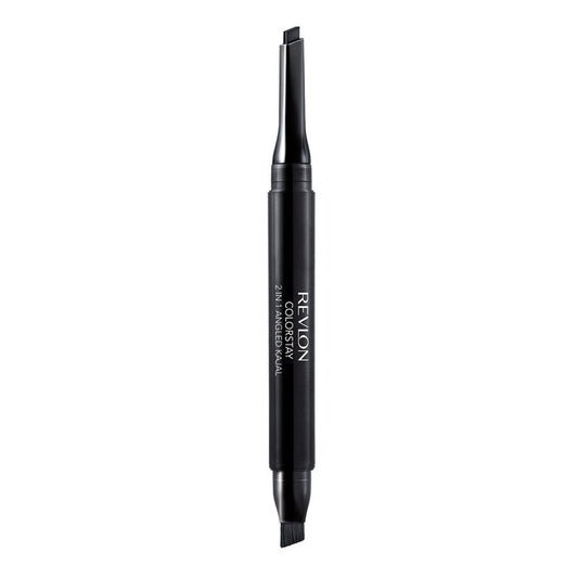 Revlon Pencil Eyeliner, ColorStay 2-in-1 Eye Makeup,Waterproof, Longwearing with Smudge Brush, Angled Kajal Eyeliner, 101 Onyx, 0.01 Oz