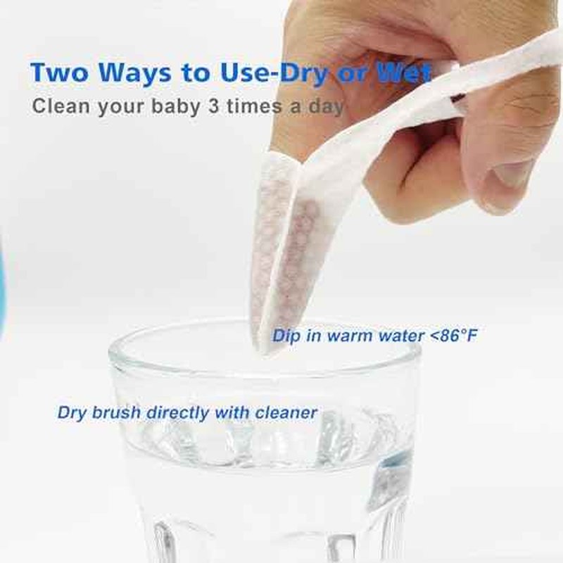 102PCS Baby Tongue Cleaner, Disposable Newborn Finger Toothbrush, Soft Gauze Baby Mouth Cleaner for Infant Gum Teeth Cleaning, Wet&Dry Mouth Cleaner for 0-36 Months Babies
