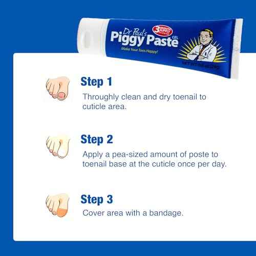 Dr. Paul's Piggy Paste Gel: Fast Acting Solution for Thick, Brittle, Yellow Nails, Restores Clear, Healthy Toenails & Fingernails, Easy, Mess Free Application Doctor Recommended Formula